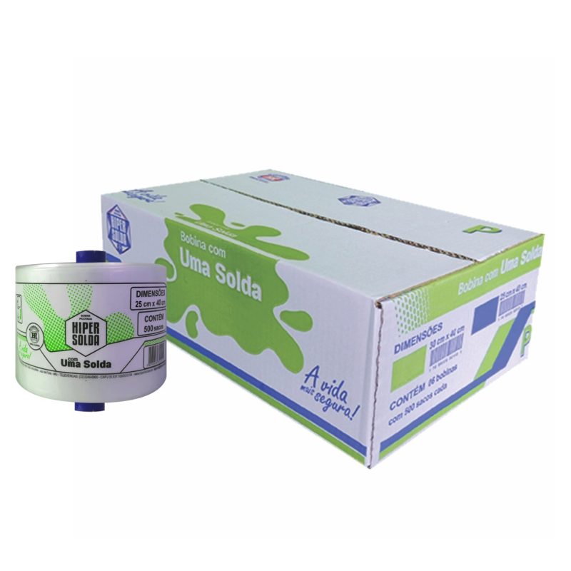 BOBINA PICOTADA HIPER SOLDA ESTRELA LISA 25x40 | C/500 SACOS CAIXA C/6