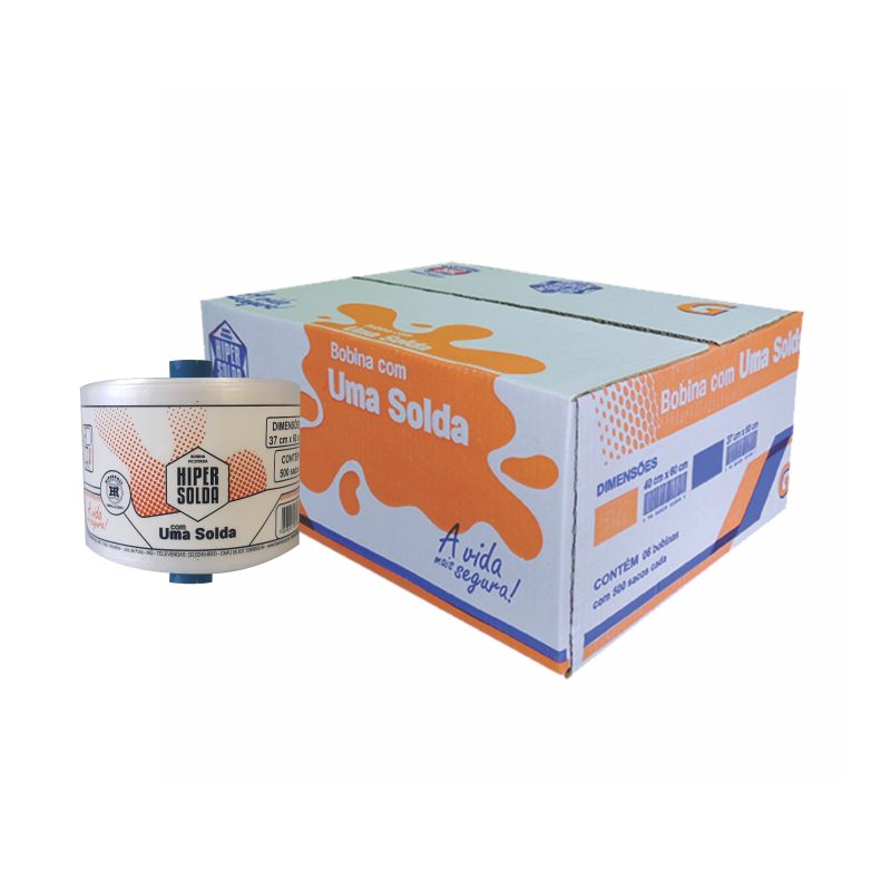 BOBINA PICOTADA HIPER SOLDA ESTRELA LISA 37x60 | C/500 SACOS CAIXA C/6