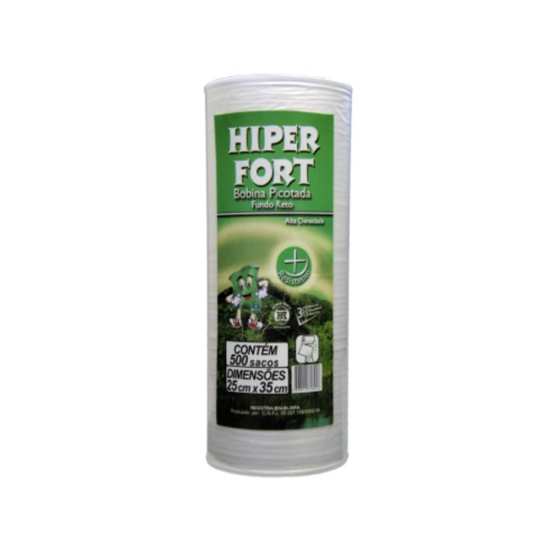 BOBINA PICOTADA HIPER FORT LISA 25x35 C/500 SACOS FD C/6