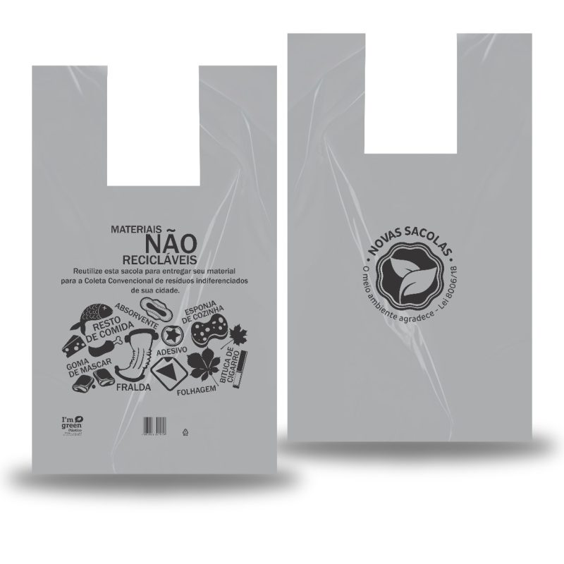 SACOLA CINZA 38x50 | 40x50