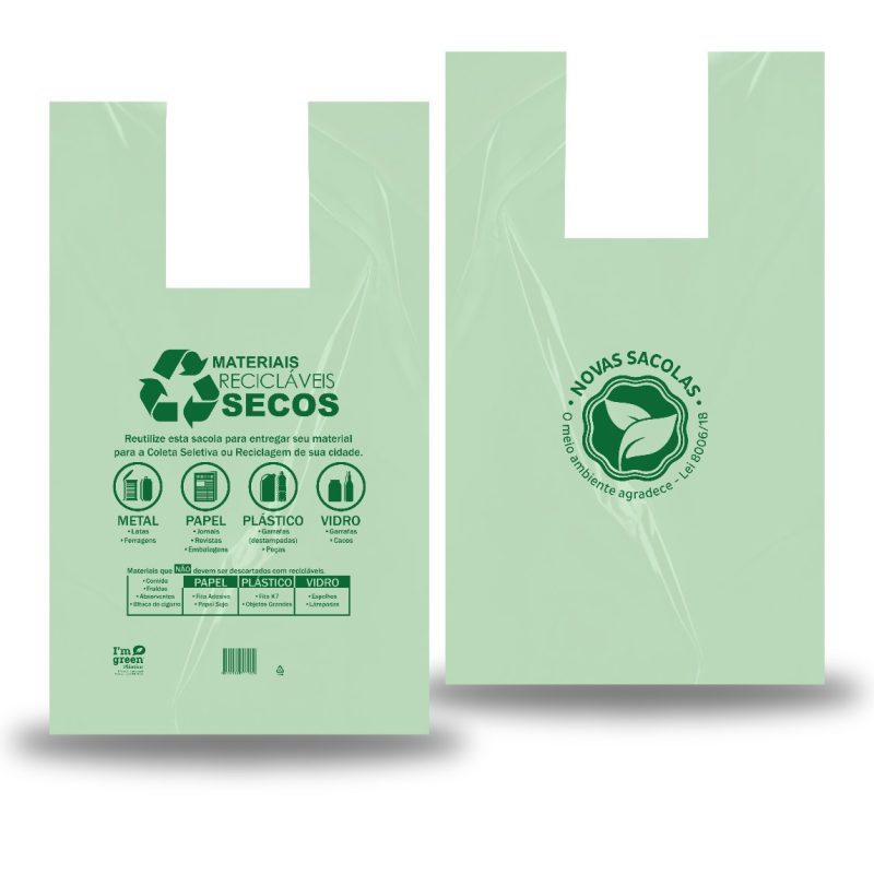 SACOLA VERDE 38x50 | 40x50