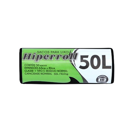 SACO PARA LIXO PRETO | 63X80 - 50 LITROS C/50 SACOS FD C/20